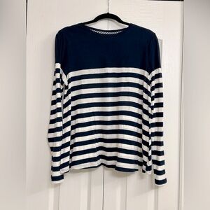 Crown and Ivy long sleeve striped shirt Size L